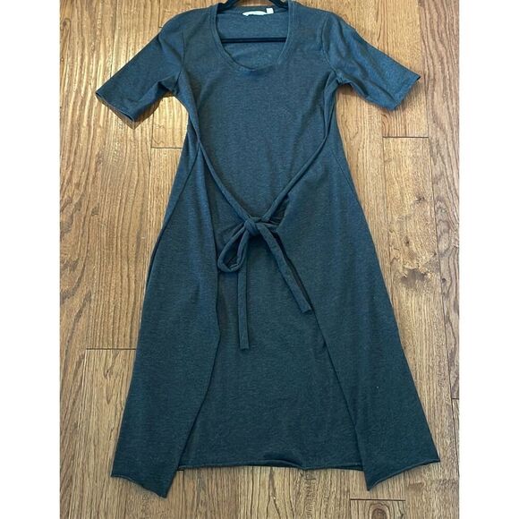 Athleta grey tie front tshirt dress M - Picture 11 of 11